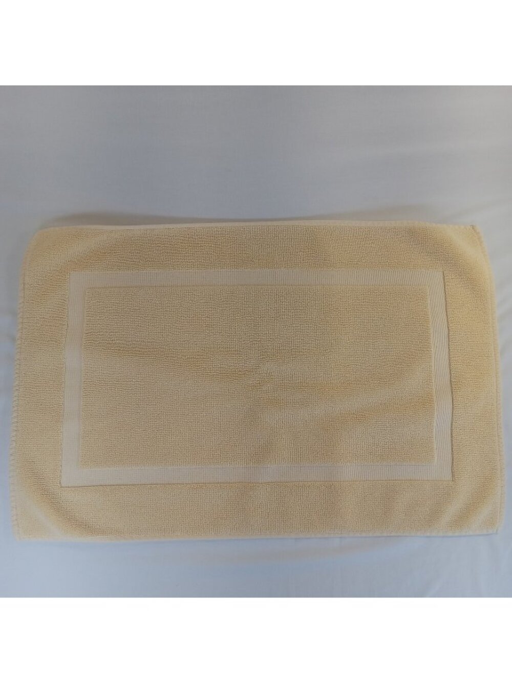 Restoration Hardware Yellow Bath Mat 20x30 Cotton Terry Reversible Bath Rug
